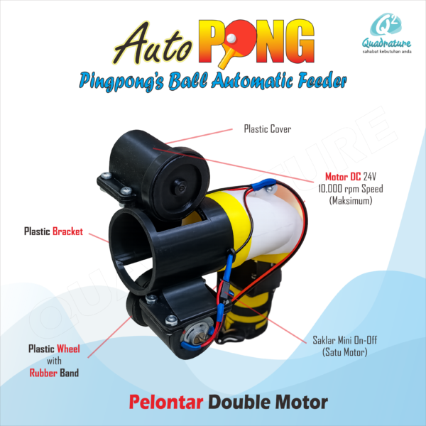 Swing Autopong Robopong Alat Mesin Pengumpan Bola Pingpong Tenis Meja Otomatis Quadrature
