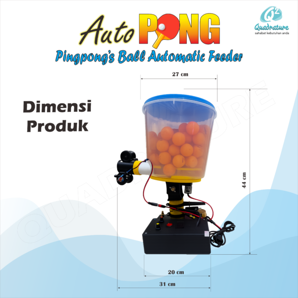Swing Autopong Robopong Alat Mesin Pengumpan Bola Pingpong Tenis Meja Otomatis Quadrature