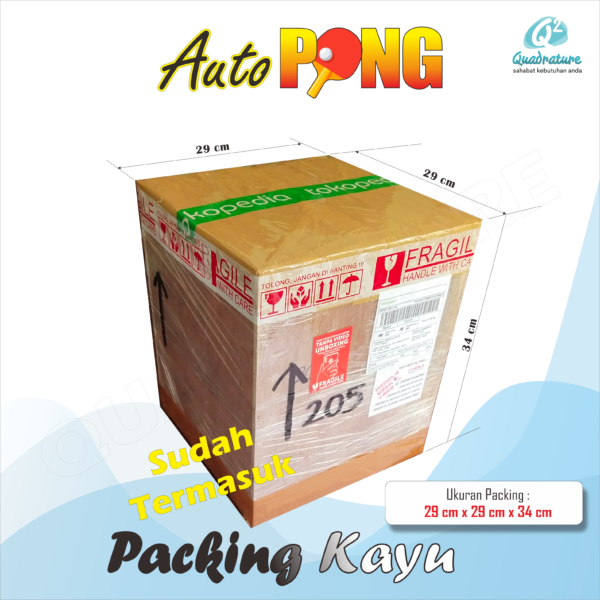 Packing Kayu 02 Autopong Robopong Robot Pingpong Alat Pengumpan Bola Tenis Meja