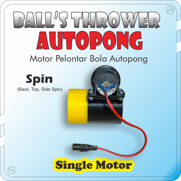 Single Motor 3D Single Motor Pelontar Bola Pingpong Ball's Thrower Autopong Robopong Outdoor