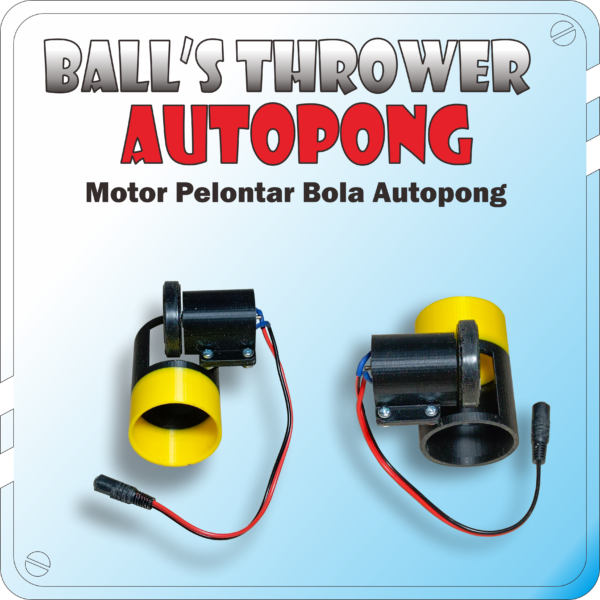 Thrower 3D 02 Single Motor Pelontar Bola Pingpong Ball's Thrower Autopong Robopong Outdoor