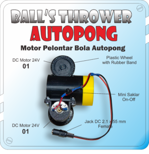 Double Motor Pelontar Bola Pingpong Ball's Thrower Autopong Robopong Outdoor