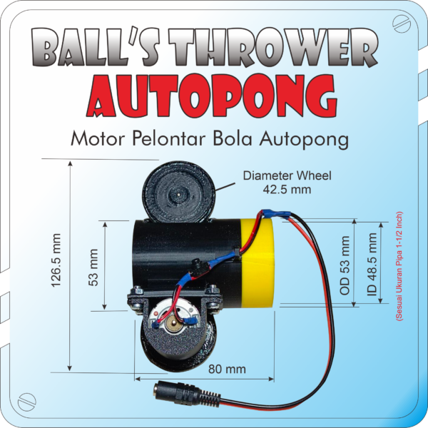 Thrower 3D 06 Double Motor Pelontar Bola Pingpong Ball's Thrower Autopong Robopong Outdoor