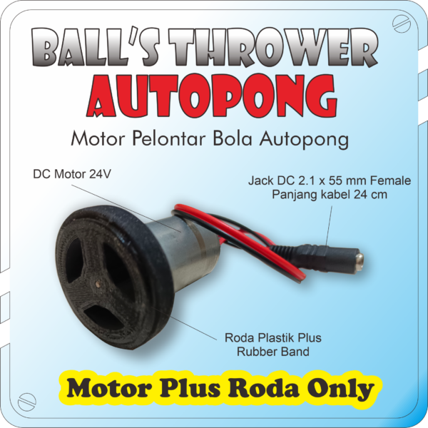 DC Motor Pelontar Bola Pingpong Ball's Thrower Autopong Robopong Outdoor