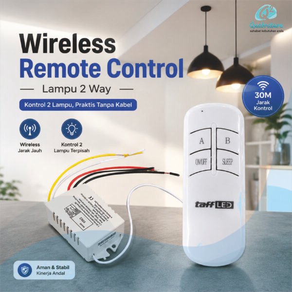 Remote Switch YAM802 01 Wireless Remote Control Lampu Rumah 2 Way - YAM802