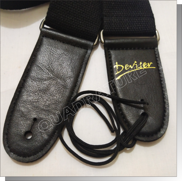 Tali Gitar Guitar Strap Hitam Simpel Deviser Black